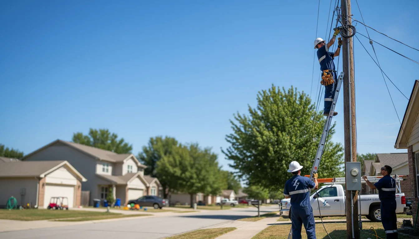Residential electrician providing installation services in Cecil, AR